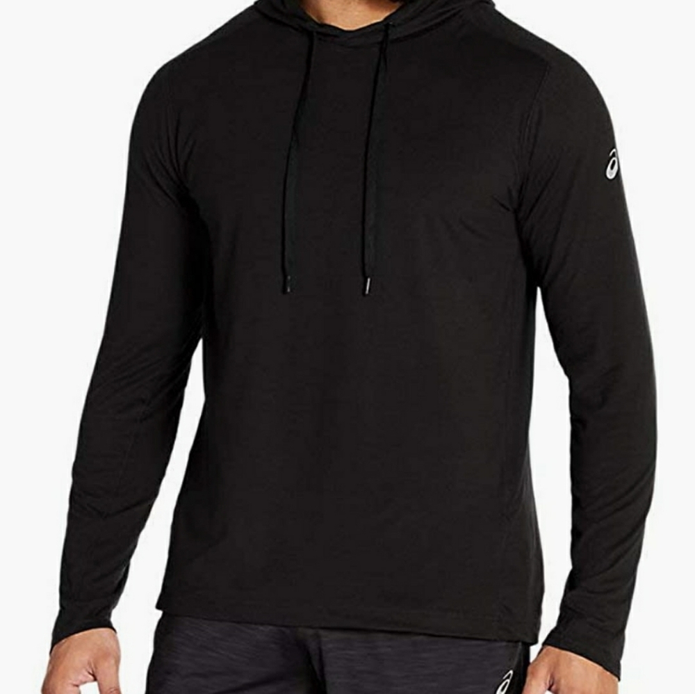 NWT ASICS suede jersey hoodie LARGE